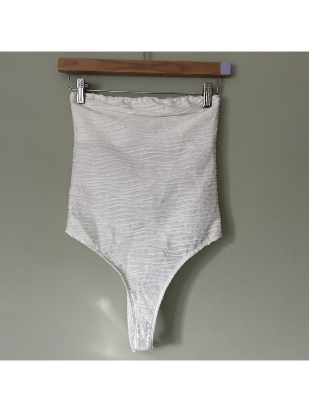 Princess Polly Makena Strapless White Thong Bodysuit Women's Size 2